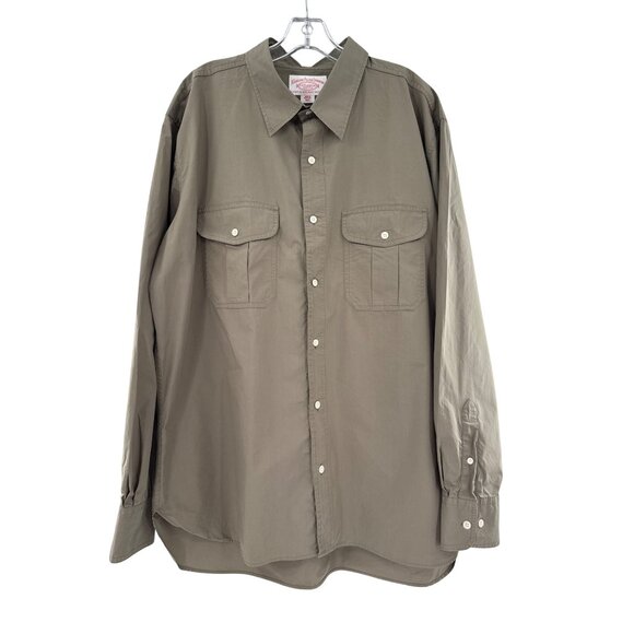 Filson Mens XXL Khaki Button-Up Shirt Light Weight Long Sleeve - Picture 1 of 5